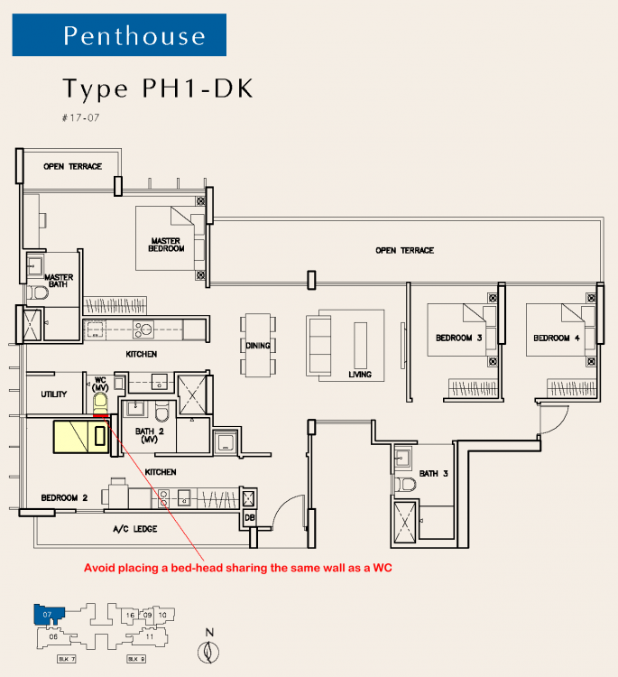 Penthouse type PH1 - DK and bedroom 2.png